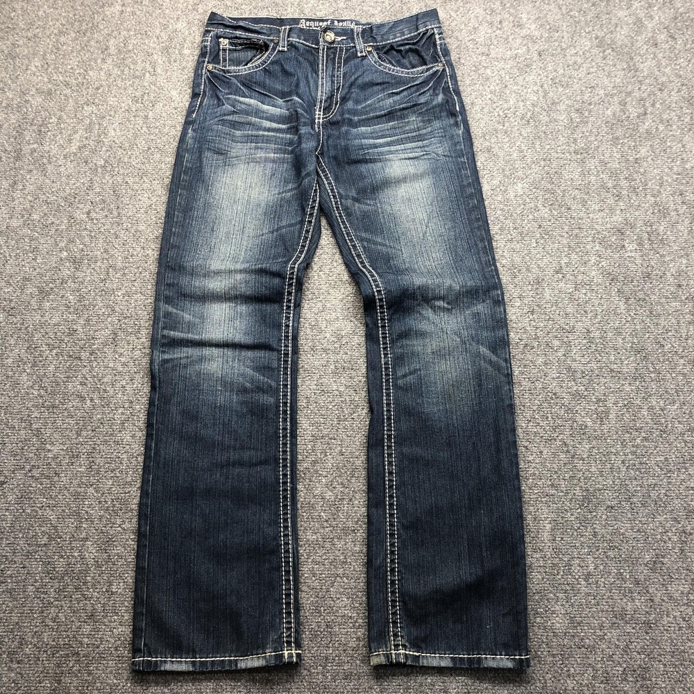 Y2K Jeans Jeans Girls 14 Blue Medium Wash Straight Leg Embroidered Denim
